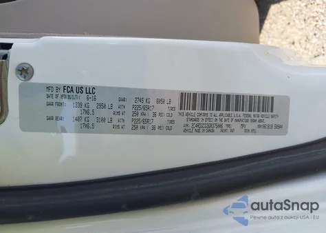 2016 Dodge Grand Caravan Sxt z USA, uszkodzony, nr VIN 2C4RDGCG3GR375006